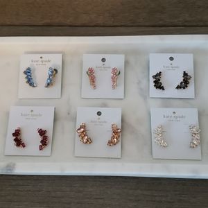 Kate Spade Cluster / Crawler earrings 6 pairs!!